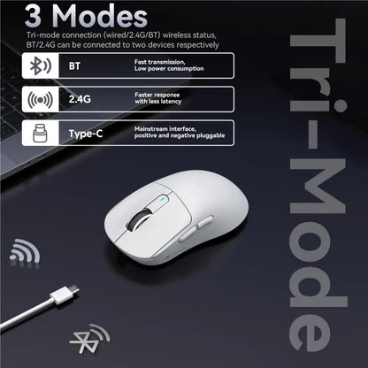 X3 Gaming Mouse Wireless ATTACK SHARK Rot 4K Rückläufe, Bluetooth-Tri-Mode-Verbindung, PAW3395, Makro-Bluetooth-Gaming-Maus