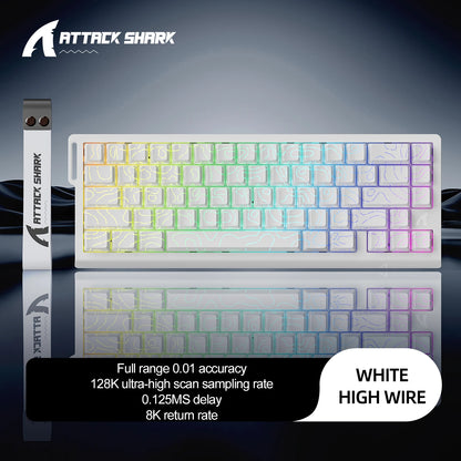 Magnetic Gaming Keyboard ATTACK SHARK X68HE X68PRO HE and FREEWOLF F68 Wired F68Pro Wireless for Pro Gaming 0.01mm Rapid Trigg