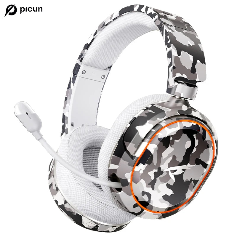 Picun G2 kabelloses Gaming-Headset Bluetooth 5.3 – 7.1-Surround-Sound, ENC-Mikrofon, 100H Akku, Low-Latency-Kopfhörer für PC, PS5, PS4, Switch & Mobile