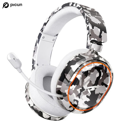 Picun G2 kabelloses Gaming-Headset Bluetooth 5.3 – 7.1-Surround-Sound, ENC-Mikrofon, 100H Akku, Low-Latency-Kopfhörer für PC, PS5, PS4, Switch & Mobile