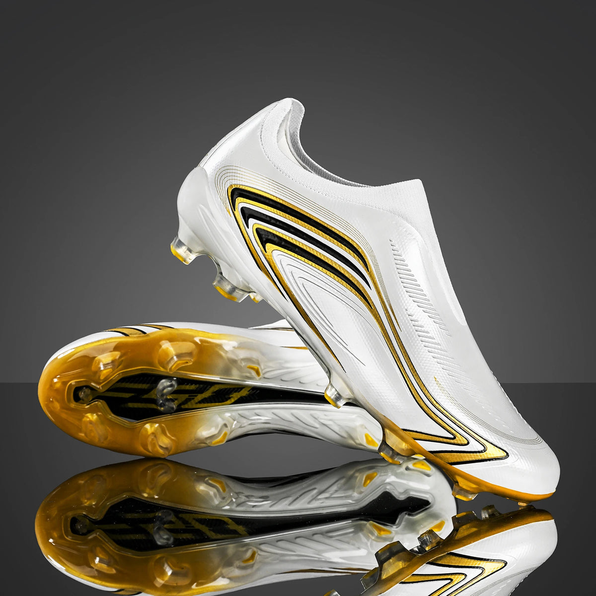 Chaussures de football pour hommes, modèle AG FG, crampons longs améliorés pour une meilleure adhérence, doublure absorbant la transpiration, crampons unisexes pour l’entraînement sur gazon, destinés aux joueurs amate