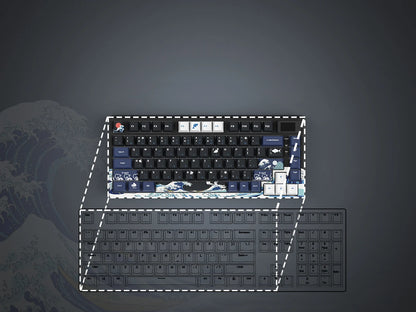 womier S-K80 Sea Wave Hot Swappable Gaming Keyboard Wired Mechanical Keyboard with Color OLED Display Gasket Mount RGB Keyboard