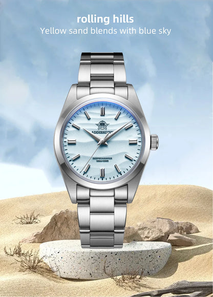 ADDIESDIVE HOT AD2030 36mm Men's Watch Relogios Masculino No Logo Sports Bubble Mirror Pot Cover Glass 10Bar Quartz Wristwatches