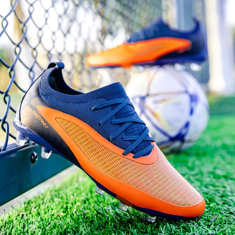 Botas de fútbol para hombre, con tacos para exterior, transpirables, antideslizantes, para adultos, con tacos largos, deportivas, de entrenamiento, para niños, para partido, cómodas