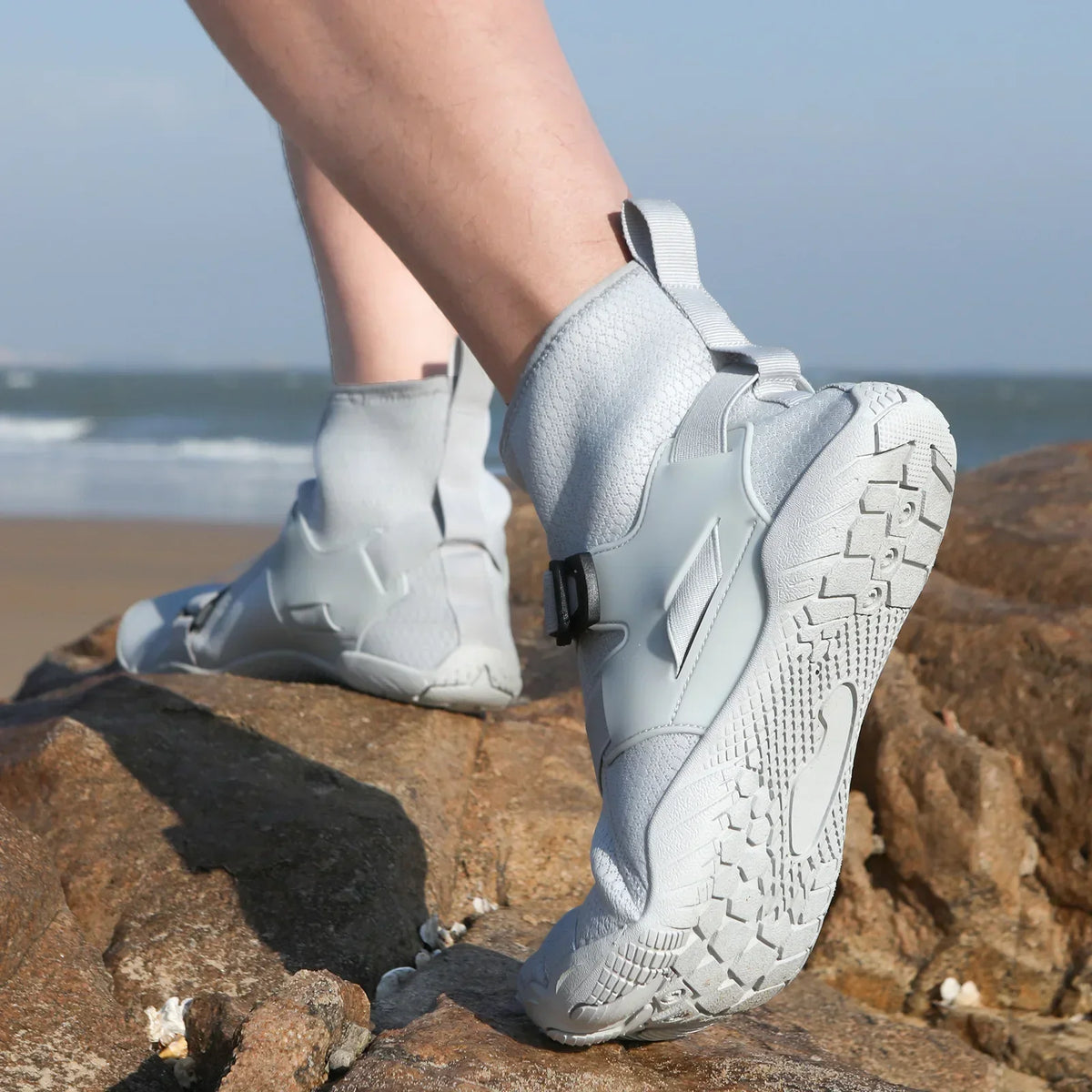 Sapatilhas aquáticas unissexo de cano alto para desporto ao ar livre, caminhada, travessias na água, natação, praia, fitness, mergulho e surf, estilo barefoot