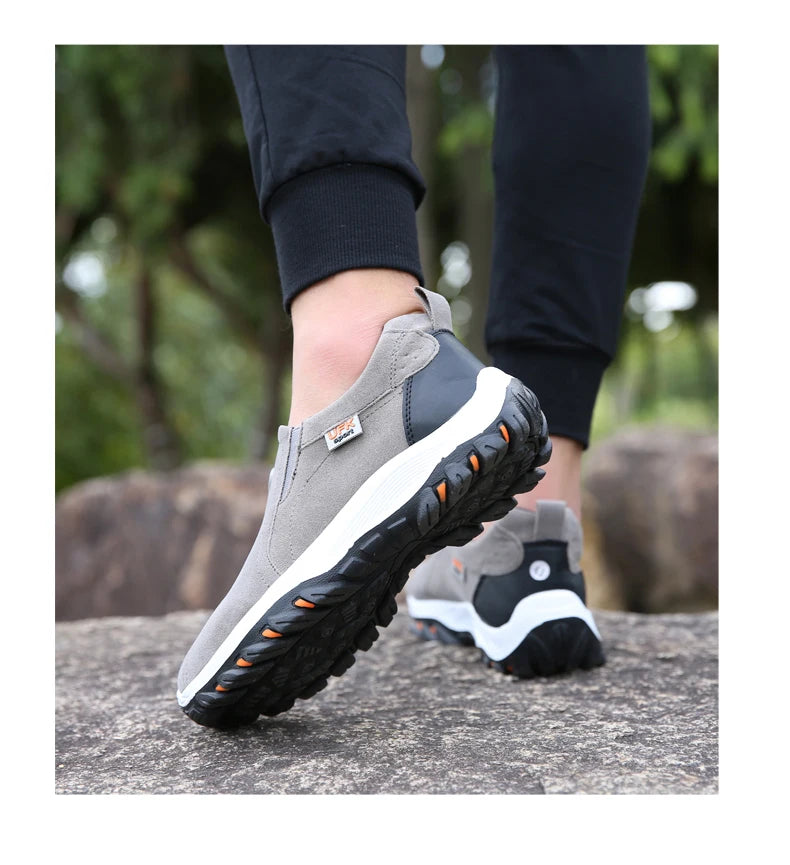 Sapatos desportivos casuais para homem, para caminhadas ao ar livre, acampamento, corrida leve e jogging, mocassins antiderrapantes, sapatos de caminhada, tamanhos grandes 38-50