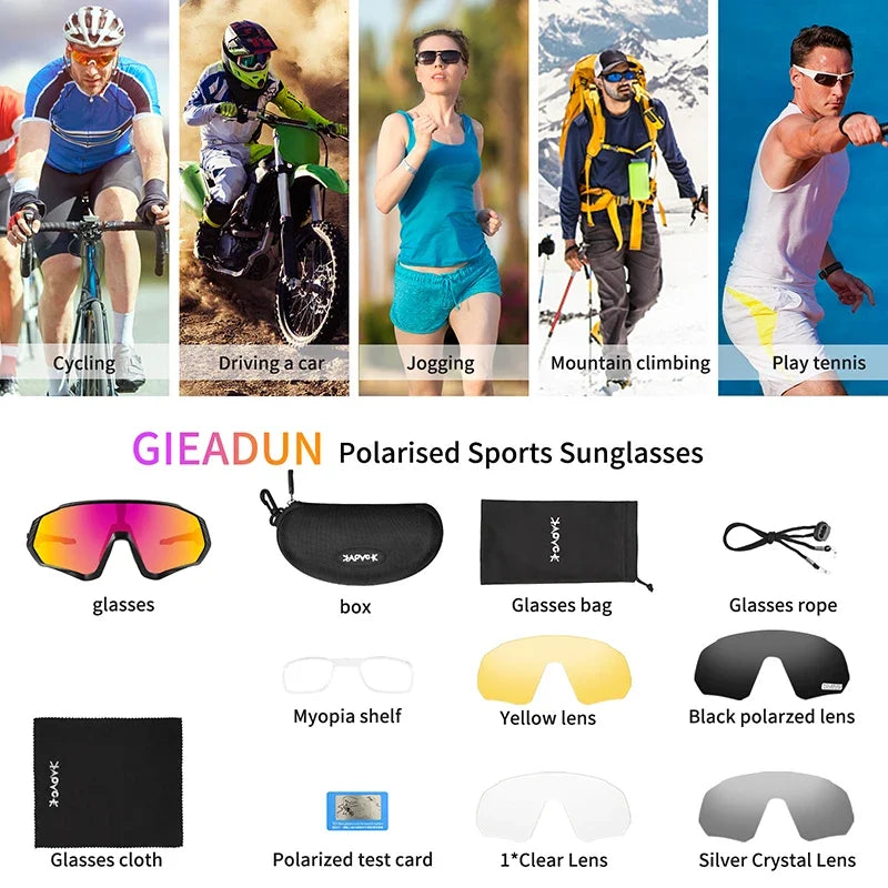 Kapvoe Herren-Marken-Angelbrille, Mountainbike- und Radfahrbrille, Damen-Rennradbrille, Fahrradbrille, Radsportbrille, Oculos Ciclismo
