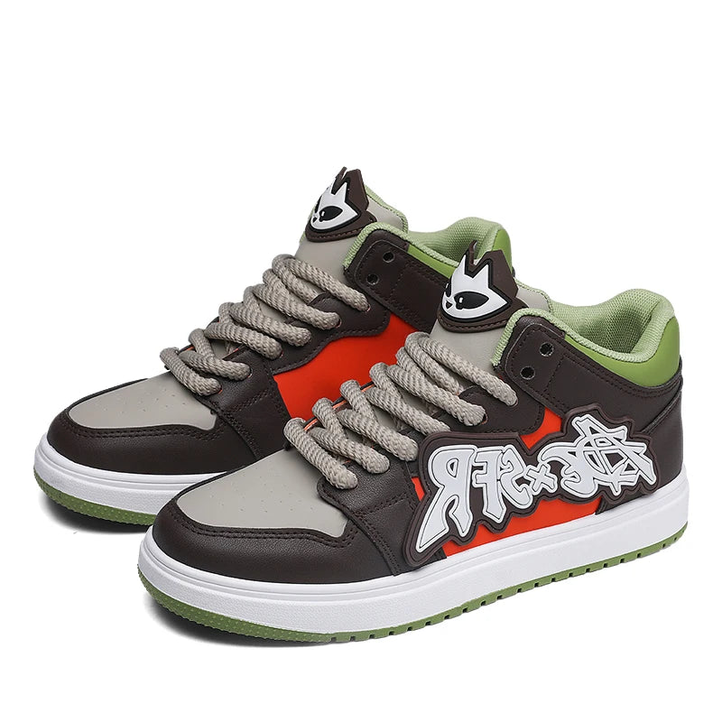 Modne niebieskie designerskie buty do skateboardingu dla mężczyzn, odzież uliczna, hip-hopowe trampki dla mężczyzn, luksusowe trampki na platformie do skateboardingu dla mężczyzn, buty do koszykówki dla mężczyzn