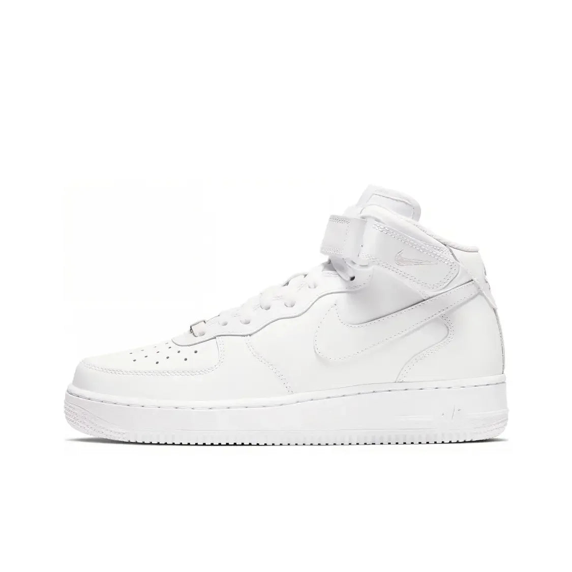 Nike Air Force 1 Mid Unisex Sneakers - Ankle Support, Classic Cushioned Comfort & Durable for All-Day Wear DQ7666-001