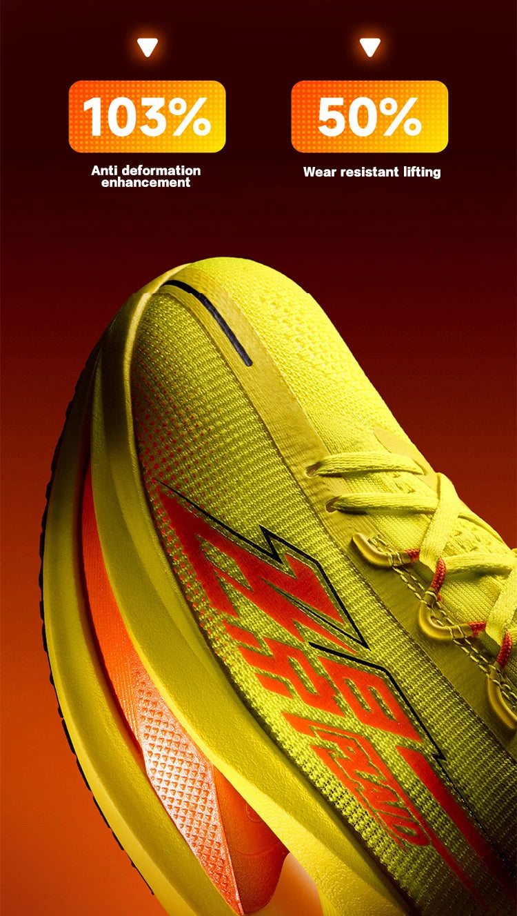QIAODAN Feiying Plaid 3 Men's Running Shoes 2026 Carbon Plate Marathon Racing Sneakers Lightweight Breathable Shoes QDB023262290