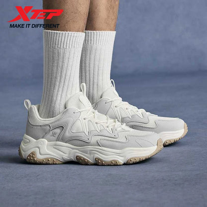 Xtep Casual Shoes Spring And Summer Lightweight Sports Shoes Thick Sole Fashionable Street Style Sneakers 875319320004