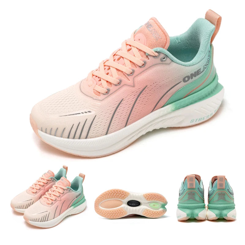 ONEMIX Nye løbesko med polstring til kvinder, efterår/vinter, tunge løbere, snøresko, kvinder, sjippetov, dans, skridsikre udendørs sneakers