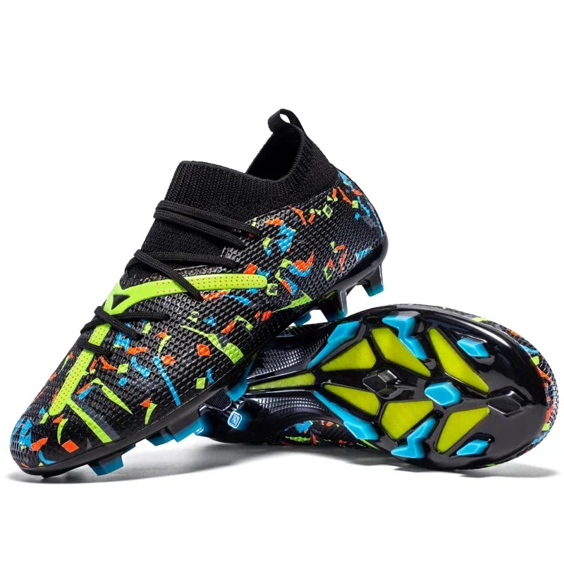 Chaussures de football à pointes longues pour hommes, chaussures de sport d'intérieur, chaussures de football professionnelles, chaussures souples respirantes unisexes, livraison directe