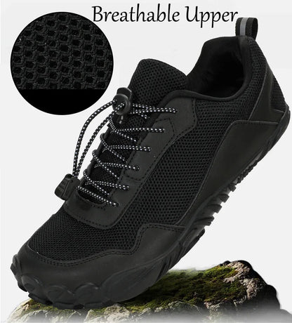 Męskie buty turystyczne typu „barefoot” – oddychające buty sportowe do aktywności na świeżym powietrzu, buty wspinaczkowe, buty trekkingowe, antypoślizgowe, wygodne, męskie buty codzienne do biegania