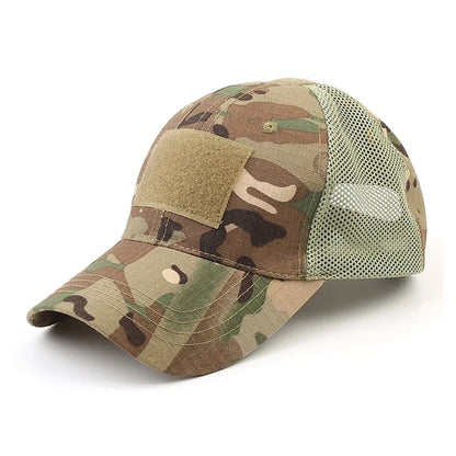 Podesiva kapa Outdoor Multicam kamuflažnog uzorka s mrežicom, taktička snapback kapa za airsoft, ribolov, lov, planinarenje i košarku