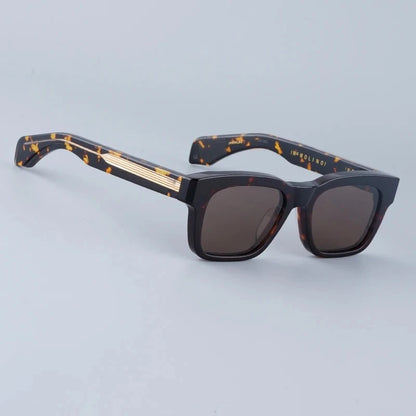 JMM Molino Square Sunglasses with Rivet Handmade Classical Vintage Acetate Designer Brand Prescription Eyeglasses with Case