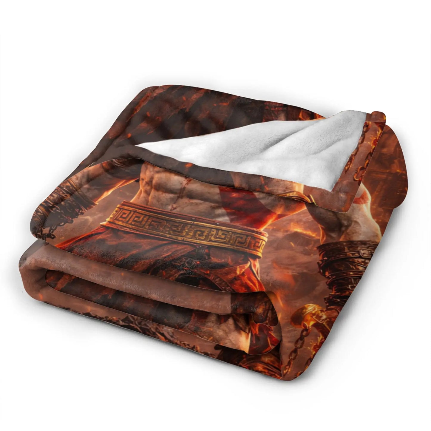 God of War Games Kratos Cartoon Blanket Warm Soft Pattern Plush Throw Blanket For Couch Chair Sofa Bed Bedspread Bed Cover