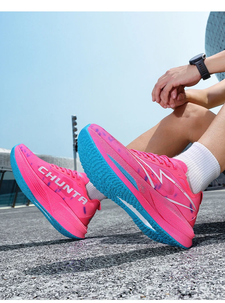 Herren-Sportschuhe Laufschuhe mit Carbonplatte Herren-Marathon-Sneaker Rennschuhe Stoßdämpfende Leichtathletik-Trainingsschuhe für Damen