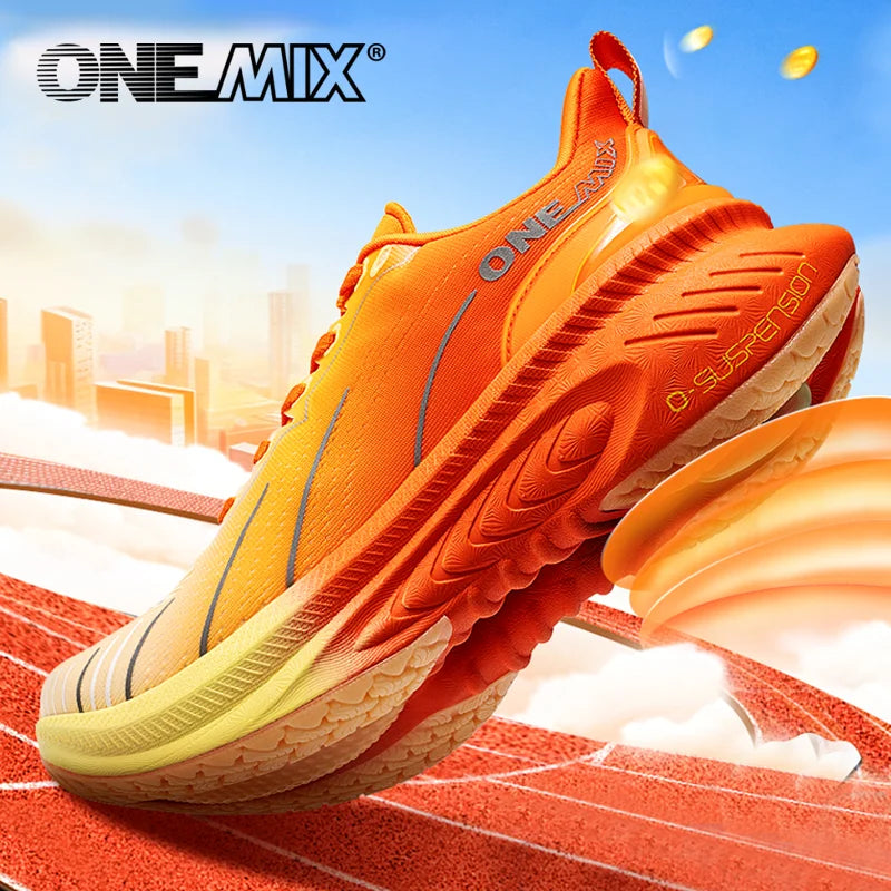 ONEMIX Νέα αθλητικά παπούτσια με αντικραδασμική προστασία για άνδρες, κατάλληλα για δρομείς βαρέων αποστάσεων, με κορδόνια, αθλητικά γυναικεία, αντιολισθητικά, για εξωτερική χρήση, ανδρικά αθλητικά παπούτσια