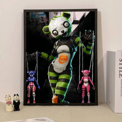 Poster de Jogo F-Fortnite Surpresa — Decoração de Casa, Quadro de Parede para Escritório e Sala de Estar