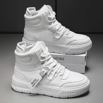 Fashion Casual Sneakers High Top Skateboard Shoes Student Boots Men and Women Trend Wear Resistant Two-color Couples
