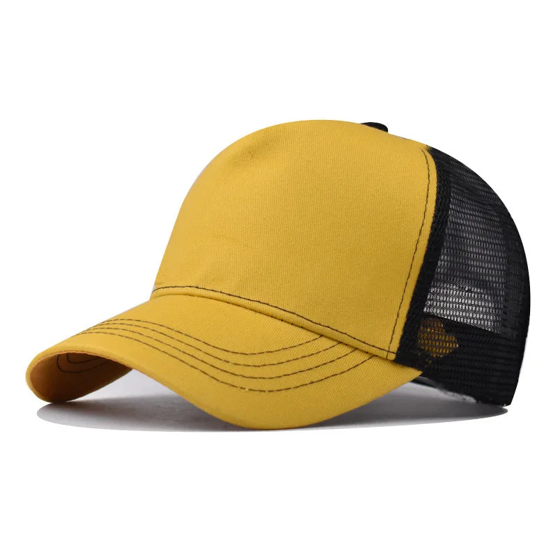 Baseball Cap Adult Net cap Shallow curved eaves Hat Unisex Summer hat Breathable hat shade Spring Autumn Cap Hip Hop Fitted Cap
