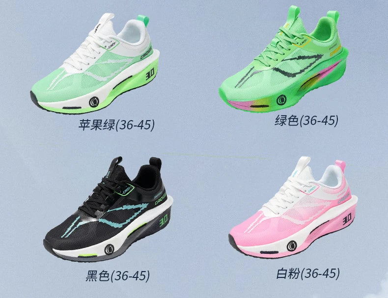 Buty do biegania z karbonową płytką do maratonu, męskie, sportowe, specjalistyczne, oddychające, lekkie, damskie, wygodne sneakersy sportowe outdoorowe
