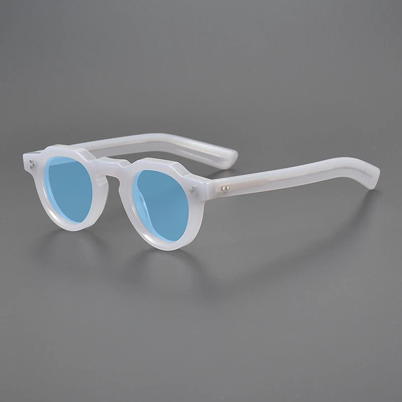 Vintage Polarized Acetate Sunglasses Men Quality Retro Designer Small Sunglasses Women UV400 Handmade Luxury Brand Eyewear