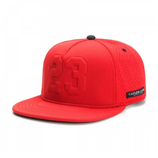 LEGEND Snapback Red Mesh Breathable Quick Dry Flat Brim Baseball Cap Men Women Outdoor Hiking Running Sports Hat