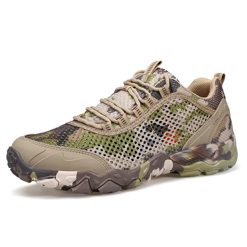 HUMTTO Outdoor Hiking Trekking Mountain Sports Shoes for Men Camping Hunting Walking Breathable Cushioning Man Nonslip Sneakers