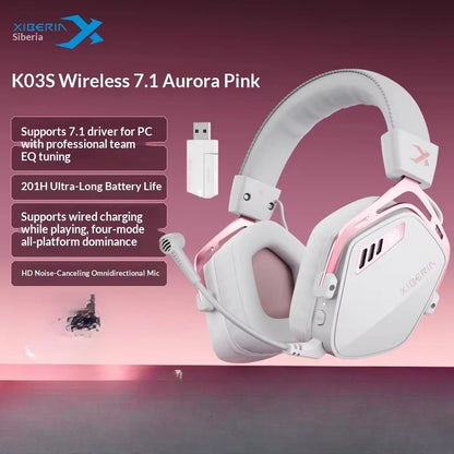 Casque sans fil XIBERIA K03S, trois modes, puce ATS3031, réduction de bruit AI, écouteurs de jeu, léger, longue durée de vie de la batterie