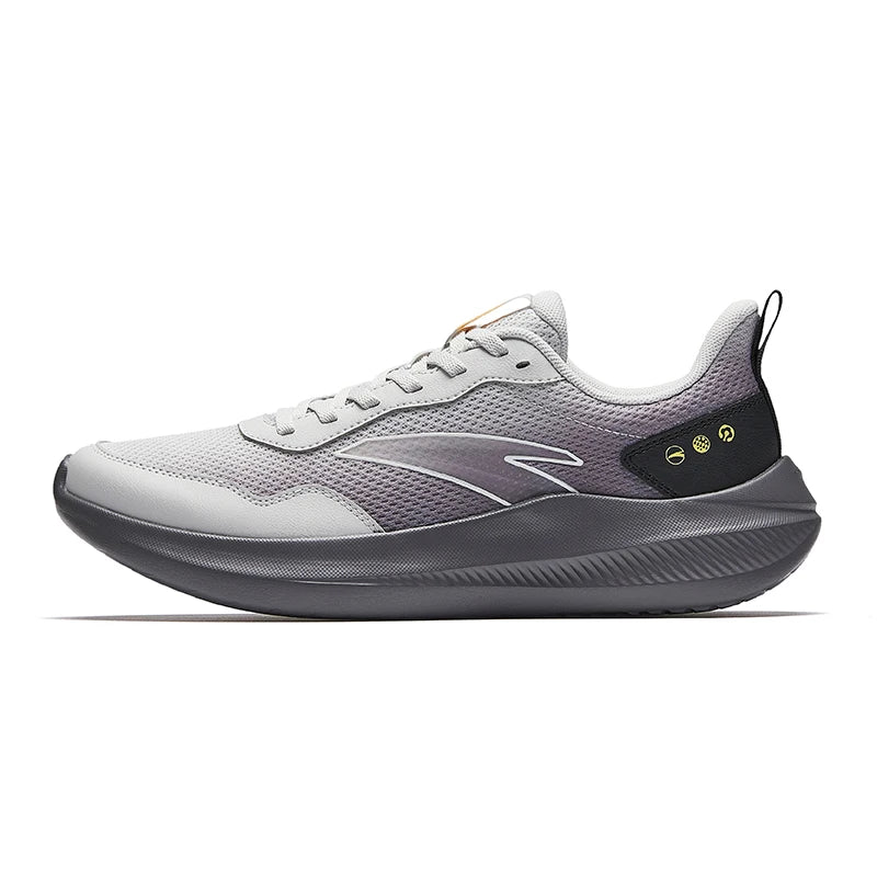ANTA QINGKONG Męskie zimowe, amortyzujące, skórzane buty do biegania, odporne na zużycie, lekkie buty sportowe do codziennego użytkowania