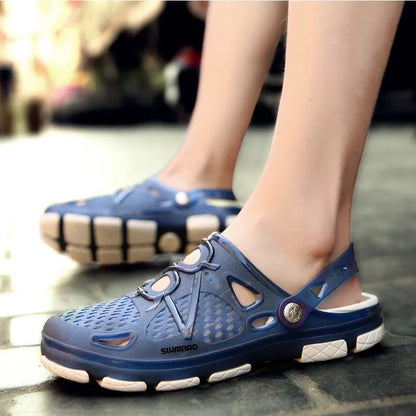 Men's Summer Outdoor Fishing Shoes, Anti Slip Lightweight Casual Beach Sandals, Durable Thick Soled Shoes for Home Use
