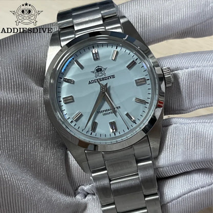 ADDIESDIVE HOT AD2030 36mm Men's Watch Relogios Masculino No Logo Sports Bubble Mirror Pot Cover Glass 10Bar Quartz Wristwatches
