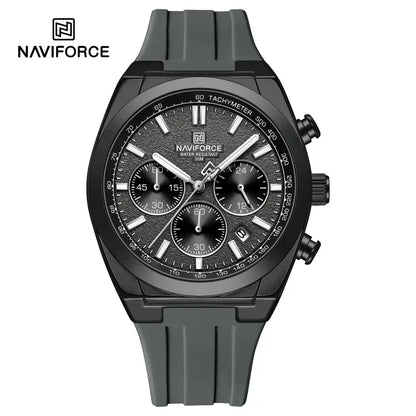 Montre-bracelet pour homme NAVIFORCE – Style luxe et sportif, mouvement à quartz, affichage 24 heures, guichet date, chronographe, étanche – Idée cadeau pour homme