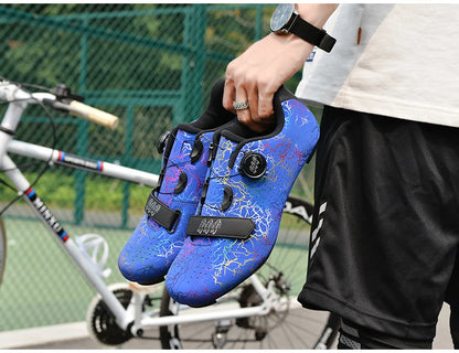 Zapatillas de ciclismo para hombre con cierre automático; zapatillas de ciclismo de carretera; zapatillas deportivas de ciclismo de montaña para exterior; zapatillas de ciclismo de spinning para mujer para interior