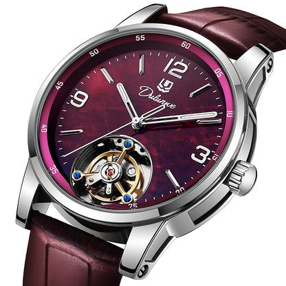 Montre Tourbillon Homme Mode Sport Automatique Mécanique Étanche Montre-bracelet de luxe de marque haut de gamme