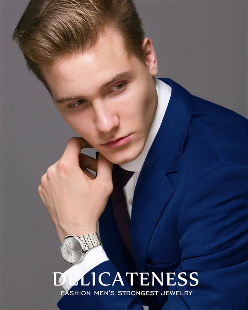 Carnival High-end Series I&W Brand Automatic Mechanical Watches Men Waterproof Watches 316L Steel Sapphire Business Men's Watch