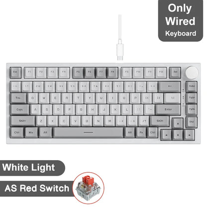 AJAZZ AK820 / AK820Pro Gaming Mechanical Keyboard 75% 82 Keys Wired Single Mode/Bluetooth Wireless Gamer Keyboard for Laptop PC