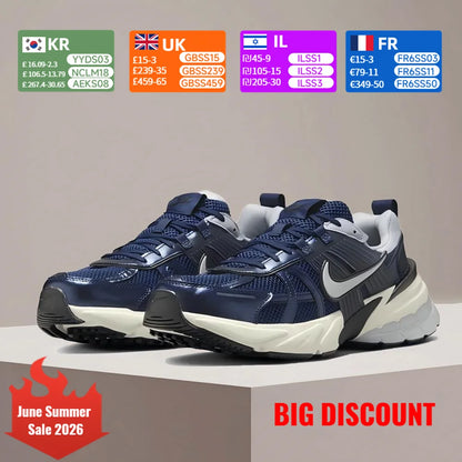 Nike V2K Run Men's Casual Slip-Resistant Durable Fashionable Versatile Comfortable Low-Top Retro Running Shoes HJ4497-400