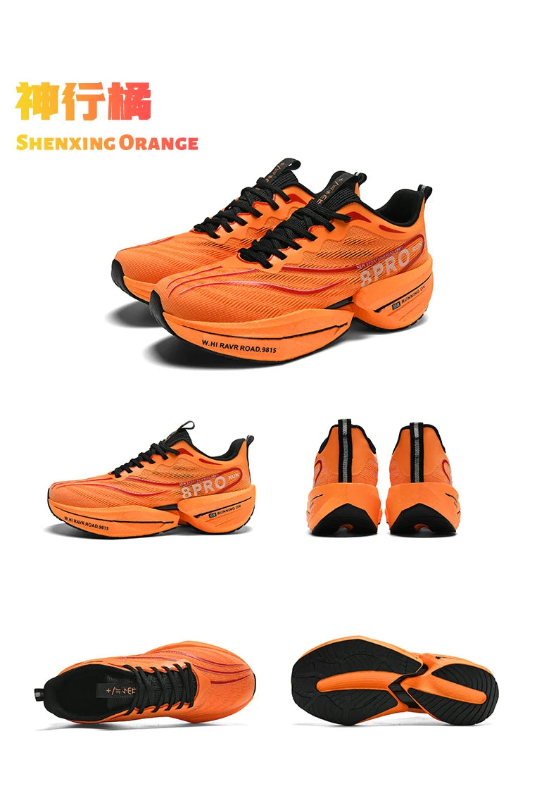 NEW Sports Running Shoes Men Marathon Breathable Comfortable Women Athletic Training Outdoor Sneakers Air Cushion Carbon Plate