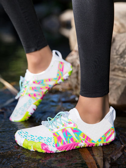 Oiaano Barfußschuhe mit breiter Zehenbox, schwarz, für Damen und Herren, Unisex-Sportsneaker, Aqua-Strandschuhe mit weicher Sohle, leicht und atmungsaktiv