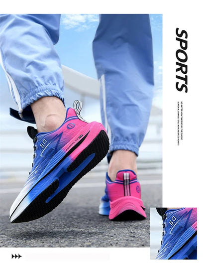 Heren hardloopschoenen met koolstofplaat, zacht gedempte, schokabsorberende sportschoenen, unisex sneakers, lichte antislip trainingsschoenen