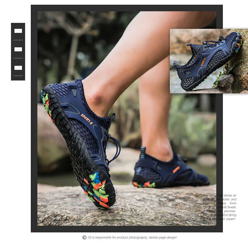 Water Shoes For Men Trekking Hiking Shoes Drainage Beach Aqua Shoe Quick Dry Swim Barefoot Sandal Diving Fishing Surfing Sneaker