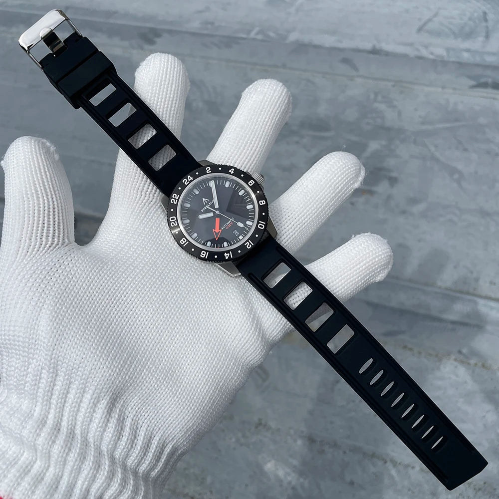 STEELFLIER Official SF793 Luxury GMT Mechanical Wristwatch Steel Bezel NH34 Movement Super Luminous 20Bar Waterproof Dive Watch