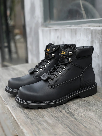 KOWM Cowhide Outdoor Men Hiking Shoes Waterproof Tactical Desert shoes Hunting Boots Snow Boots Fur Sneaker Women Trekking Shoes