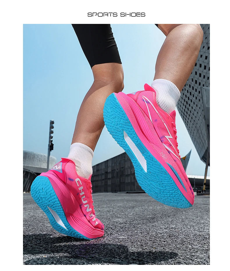 Herren-Sportschuhe Laufschuhe mit Carbonplatte Herren-Marathon-Sneaker Rennschuhe Stoßdämpfende Leichtathletik-Trainingsschuhe für Damen