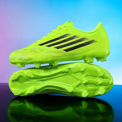 Nouvelles chaussures de football pour hommes, baskets confortables, chaussures de football professionnelles à cheville haute, chaussures de sport unisexes antidérapantes TF/FG pour garçons