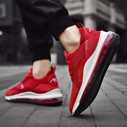 Baskets décontractées à coussin d'air pour hommes, chaussures de sport respirantes en maille absorbant les chocs, antidérapantes, résistantes à l'usure, chaussures de sport d'été