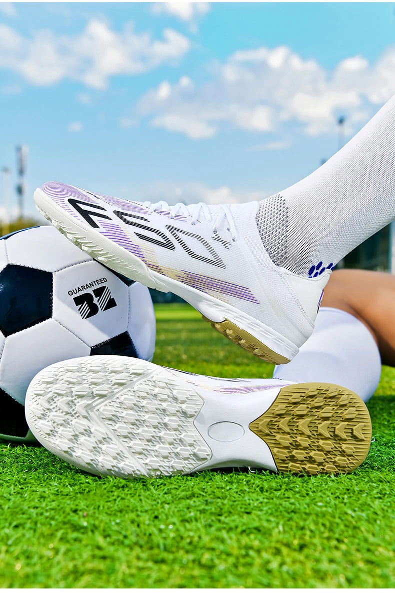 New Men's Soccer Shoes Match Football Boots Sneakers Non-Slip Grass Cleats High-Quality Futsal Indoor Hot-Selling High-Top Outdoor
